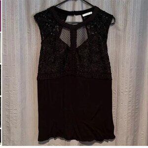 MAURICE Black Lace top